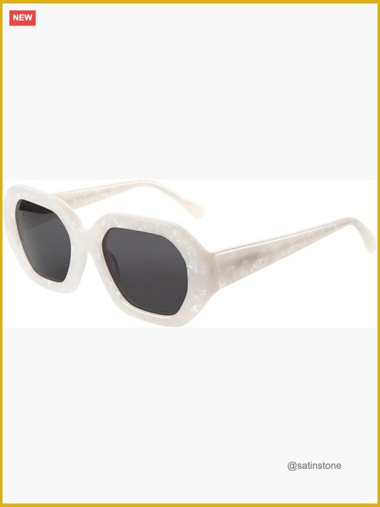 Trendy Polarized Sunglasses for Women: Designer Hexagon Sun Glasses with UV400 main image 7